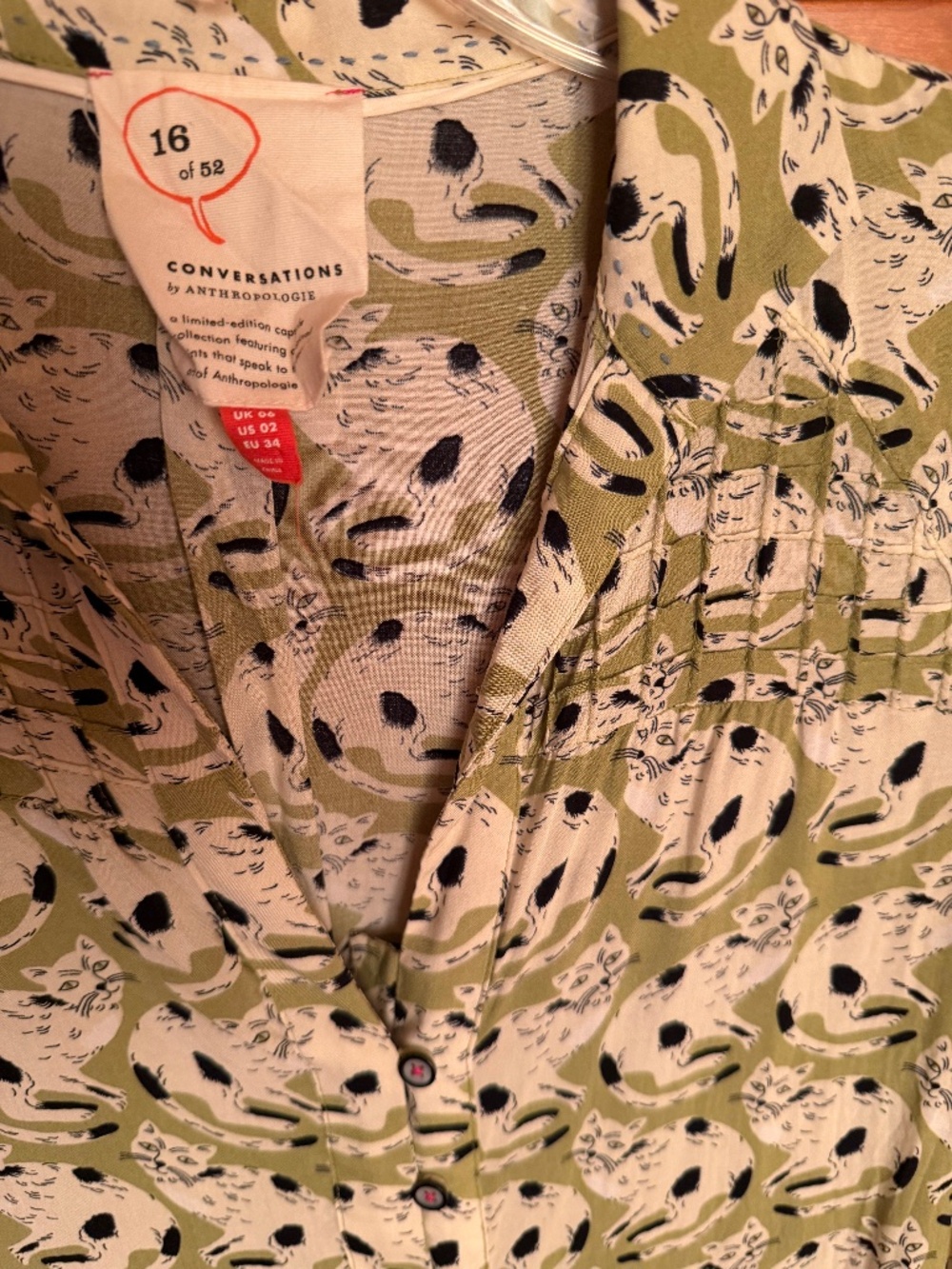 Cat print blouse